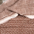 Brown Summer Block Print Cotton Quilt, Boho Cotton Bedding, Handmade Indian bedspread, Reversible throw for Twin bedroom, All season quilt