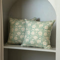 Floral Printed sage green cotta Pillow Cover, Boho Pillow cover, Throw Pillow, Decorative Pillow, Linen pillow cover, Pillows for sale