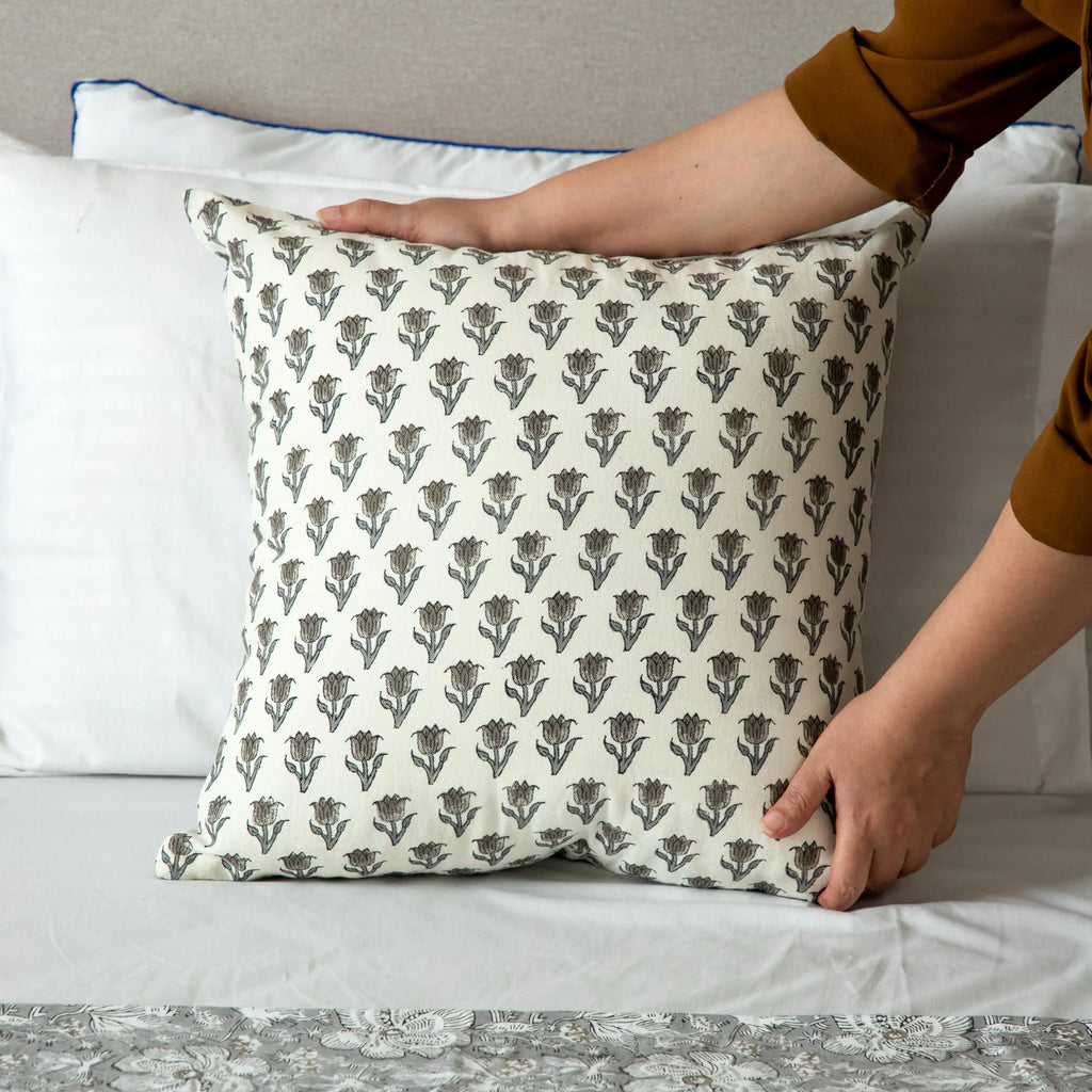 Printed Floral Terra cotta Pillow Cover, Rust Pillow cover, Boho Pillow, Decorative Pillow, Floral pillow cover, Pillows for sale