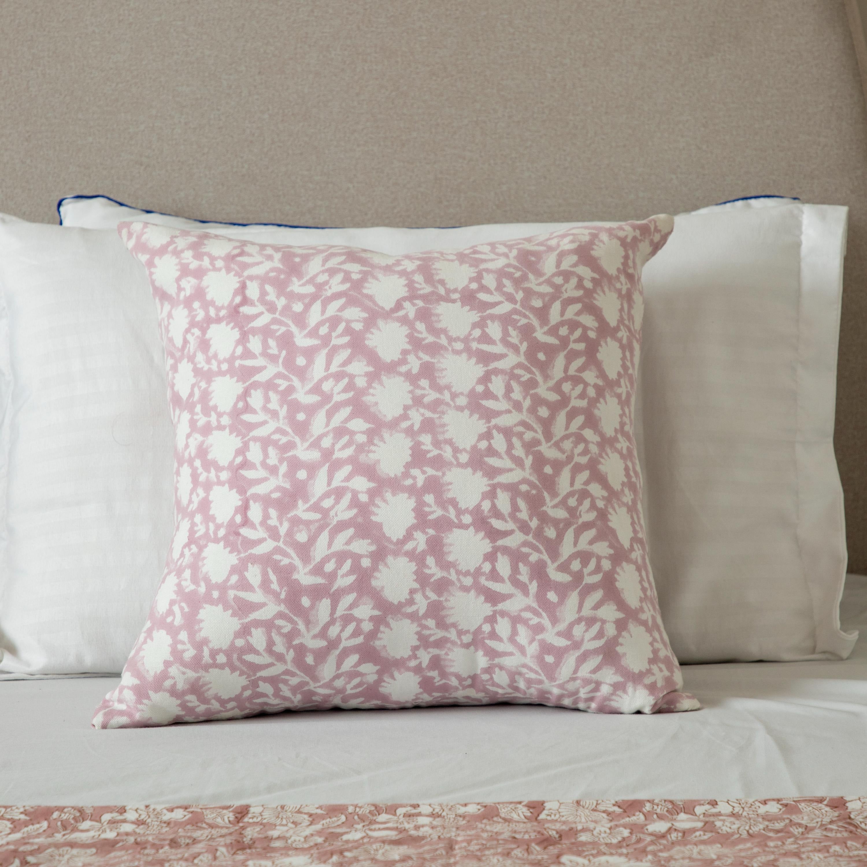 Printed Floral Terra cotta Pillow Cover, Rust Pillow cover, Boho Pillow, Decorative Pillow, Floral pillow cover, Pillows for sale
