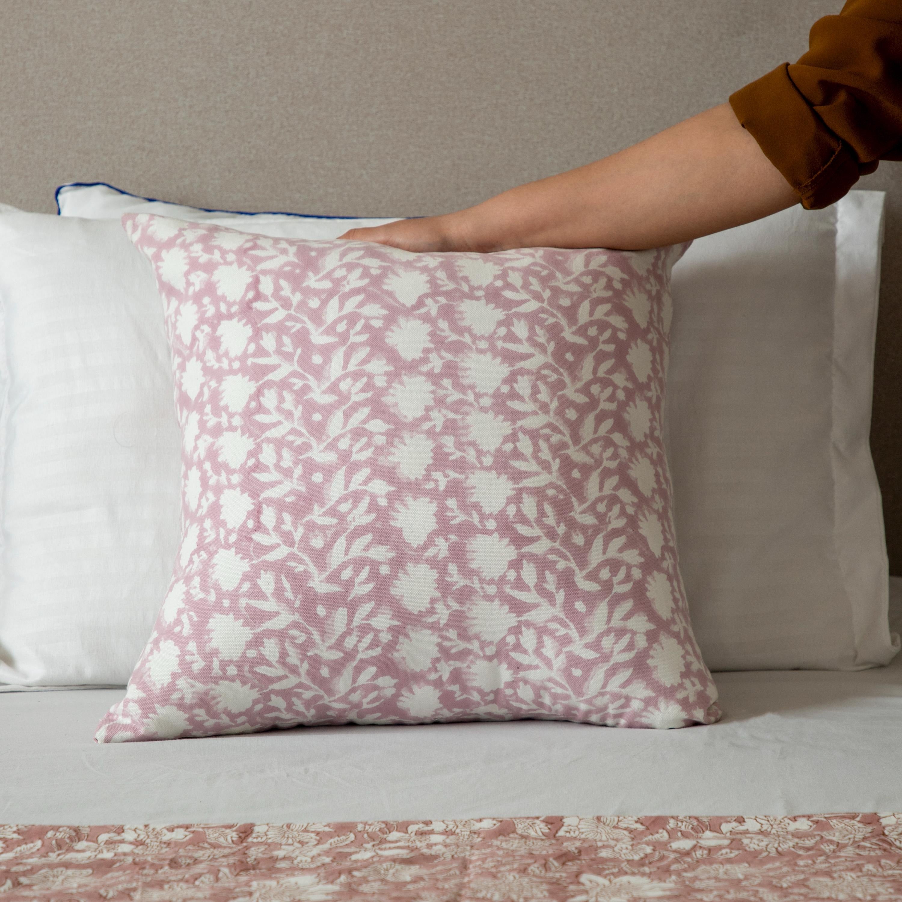 Printed Floral Terra cotta Pillow Cover, Rust Pillow cover, Boho Pillow, Decorative Pillow, Floral pillow cover, Pillows for sale
