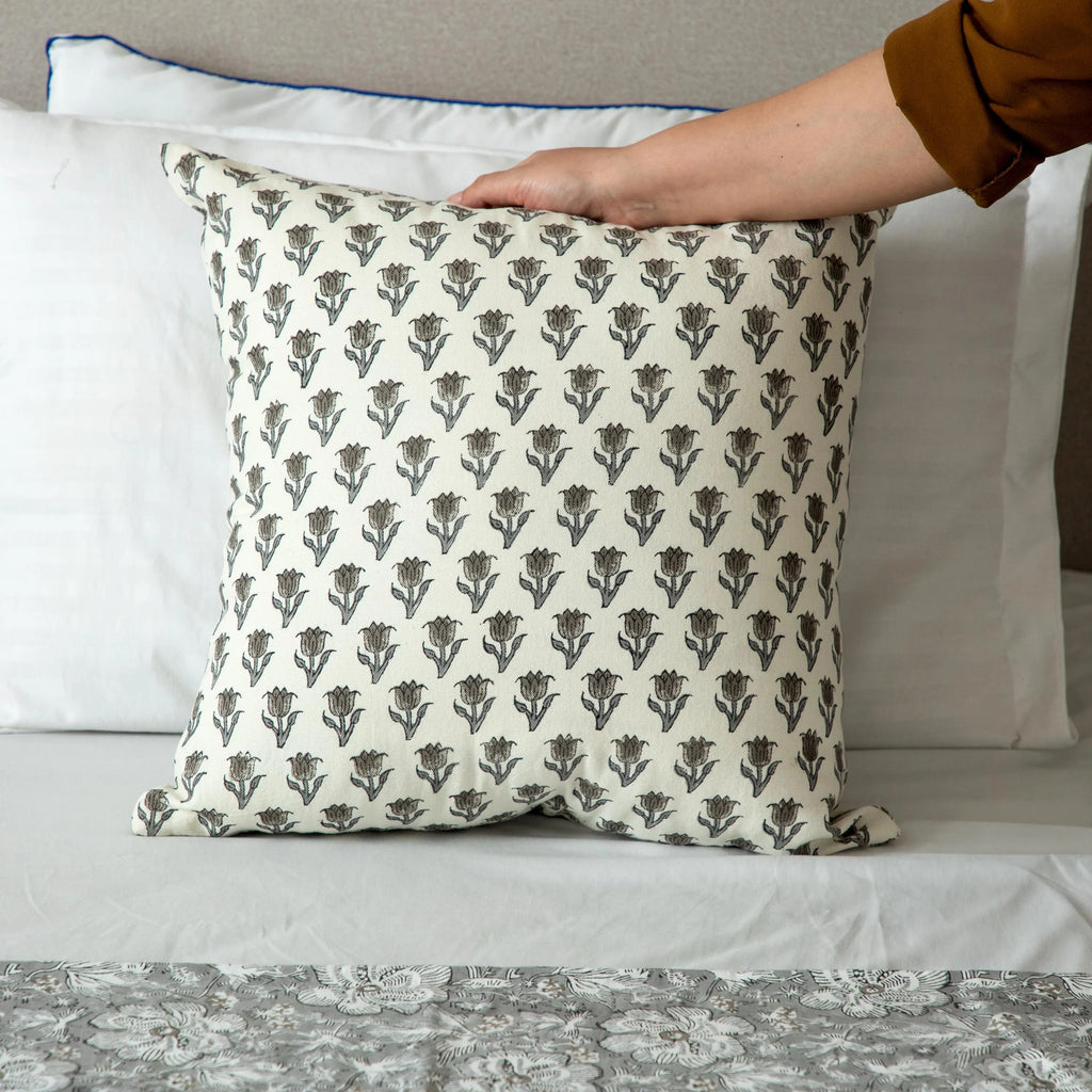 Printed Floral Terra cotta Pillow Cover, Rust Pillow cover, Boho Pillow, Decorative Pillow, Floral pillow cover, Pillows for sale