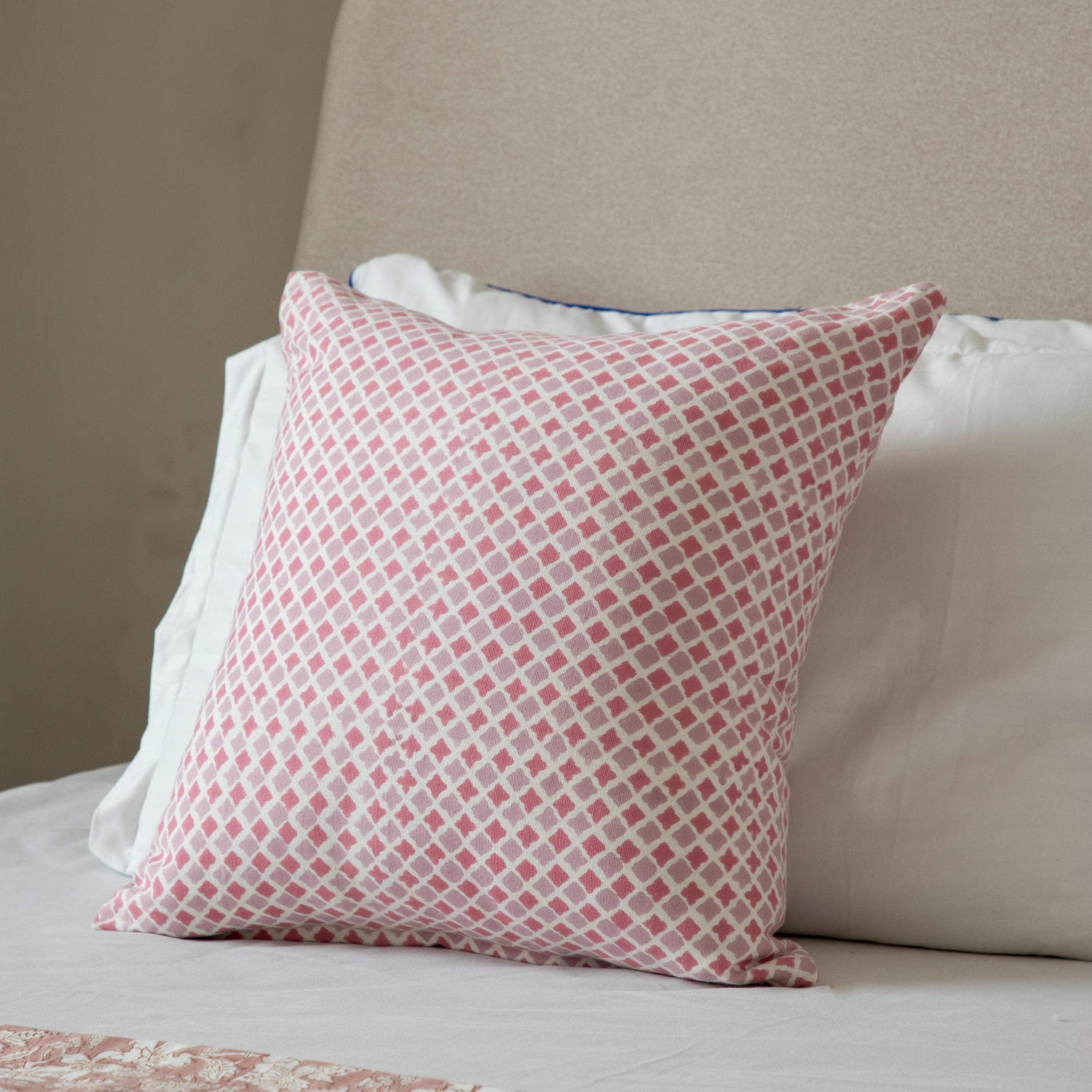 Designer Terra cotta on Natural cotton Pillow Cover, Pillow cover for sale, Boho Pillow, Decorative Pillow, Throw pillow cover